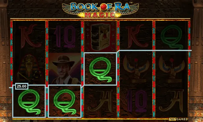 Book of Ra Magic mit Greentube Logo als Hinweis auf die originale Software